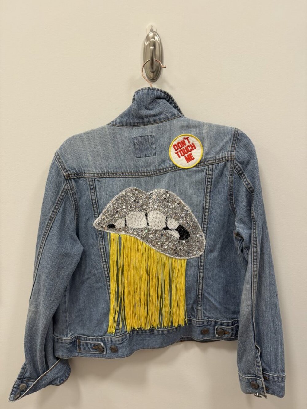 Artistic Custom Denim Jacket, look at the back!